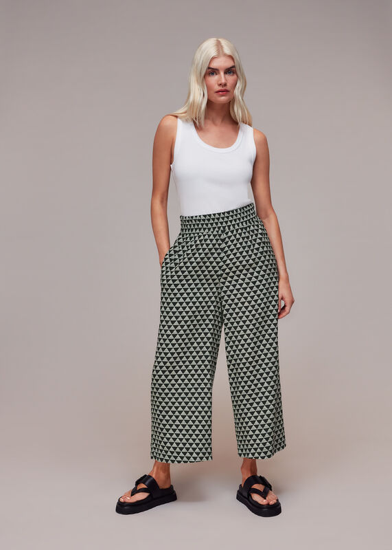 Black Triangle Checkerboard Trouser