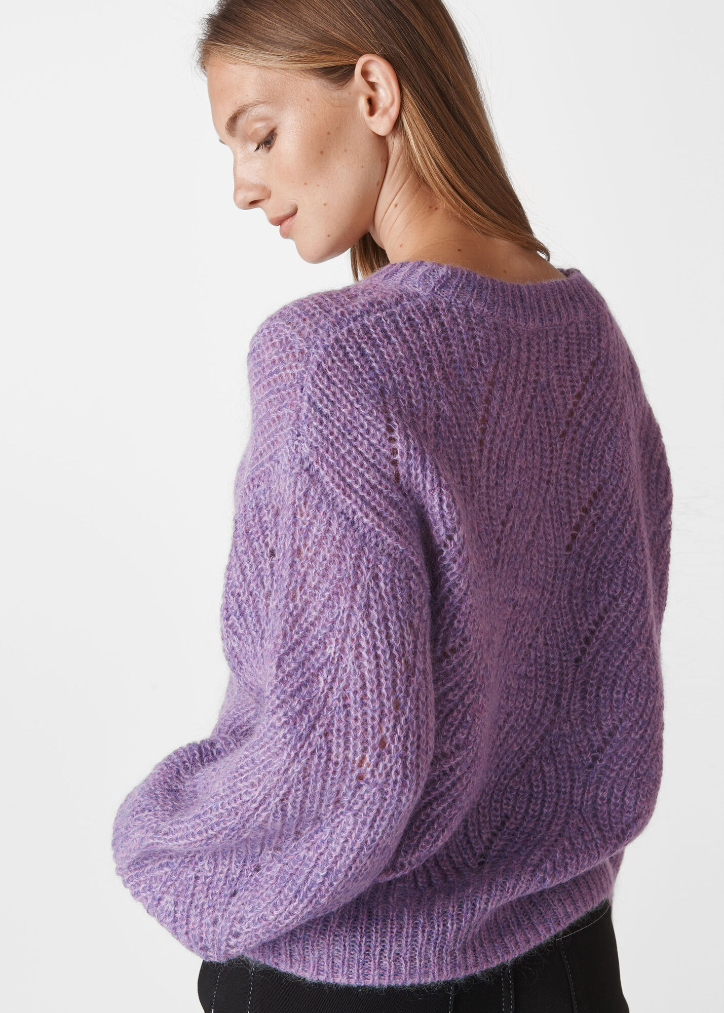 Lilac Sophia Mohair Sweater WHISTLES