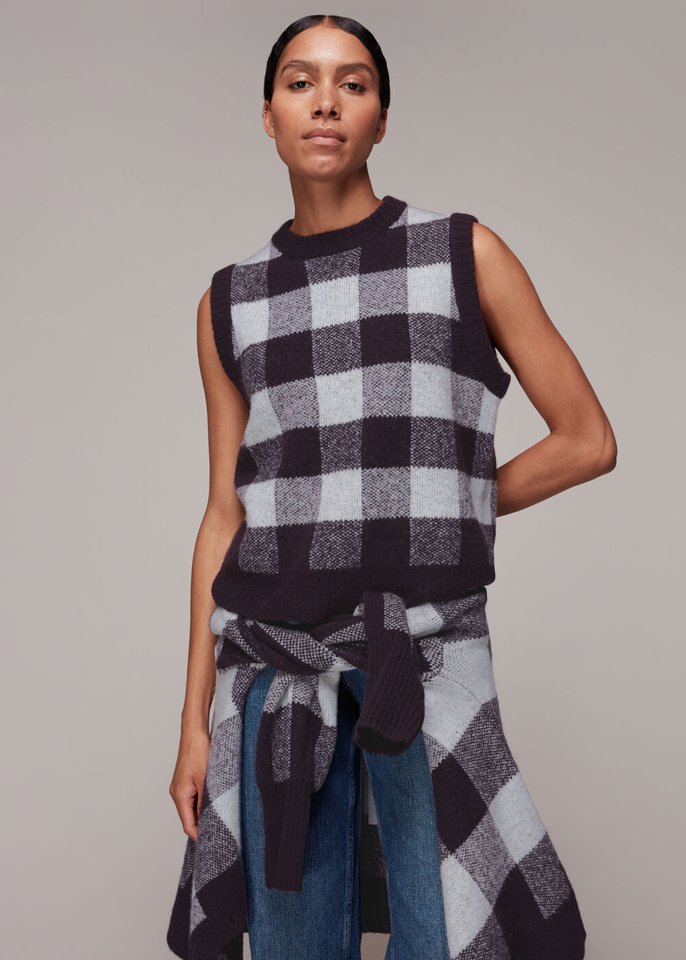 Checked Tank Knit