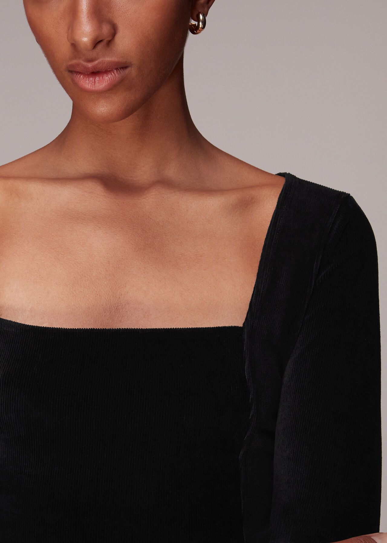 Jersey Velvet Midi Dress