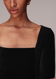 Jersey Velvet Midi Dress