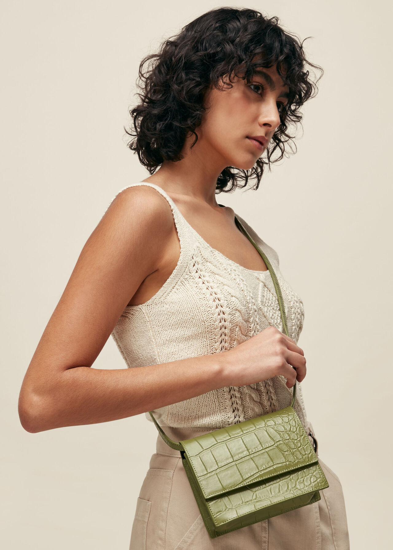 Suri Mini Croc Crossbody
