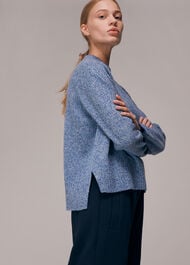 Funnel Neck Flecked Jumper