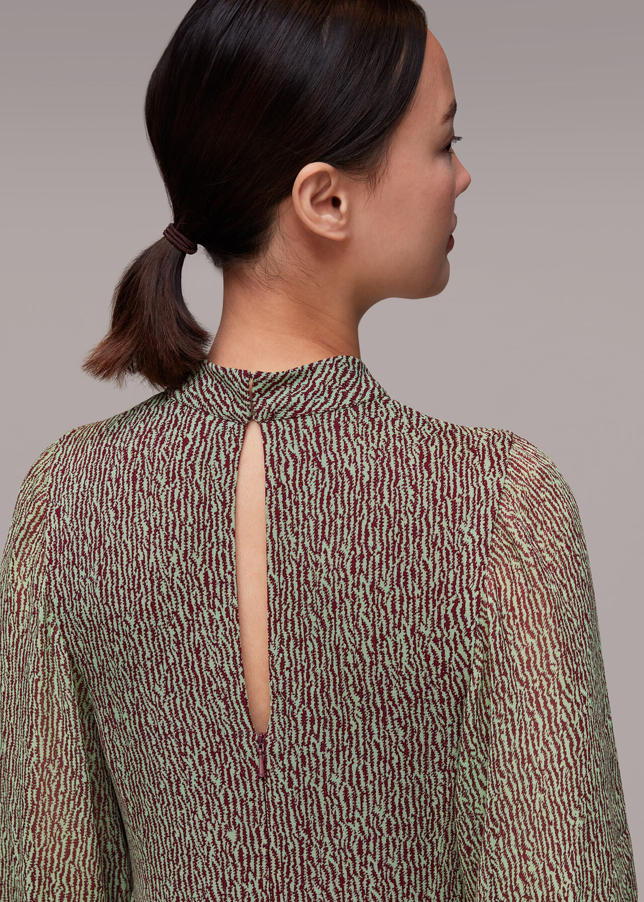 Maze Print Midi Dress