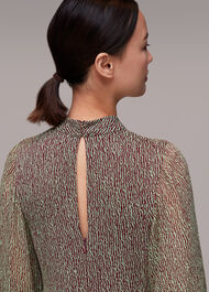 Maze Print Midi Dress