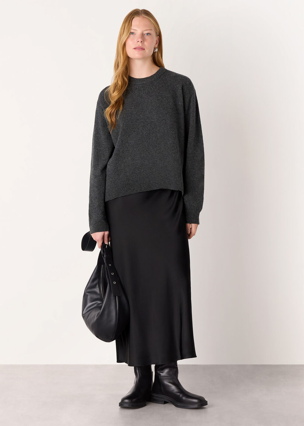 2 In 1 Satin Midi Dress