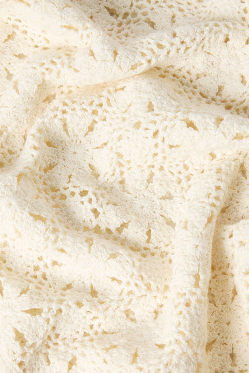 Ivory Cotton Crochet Detail Tshirt