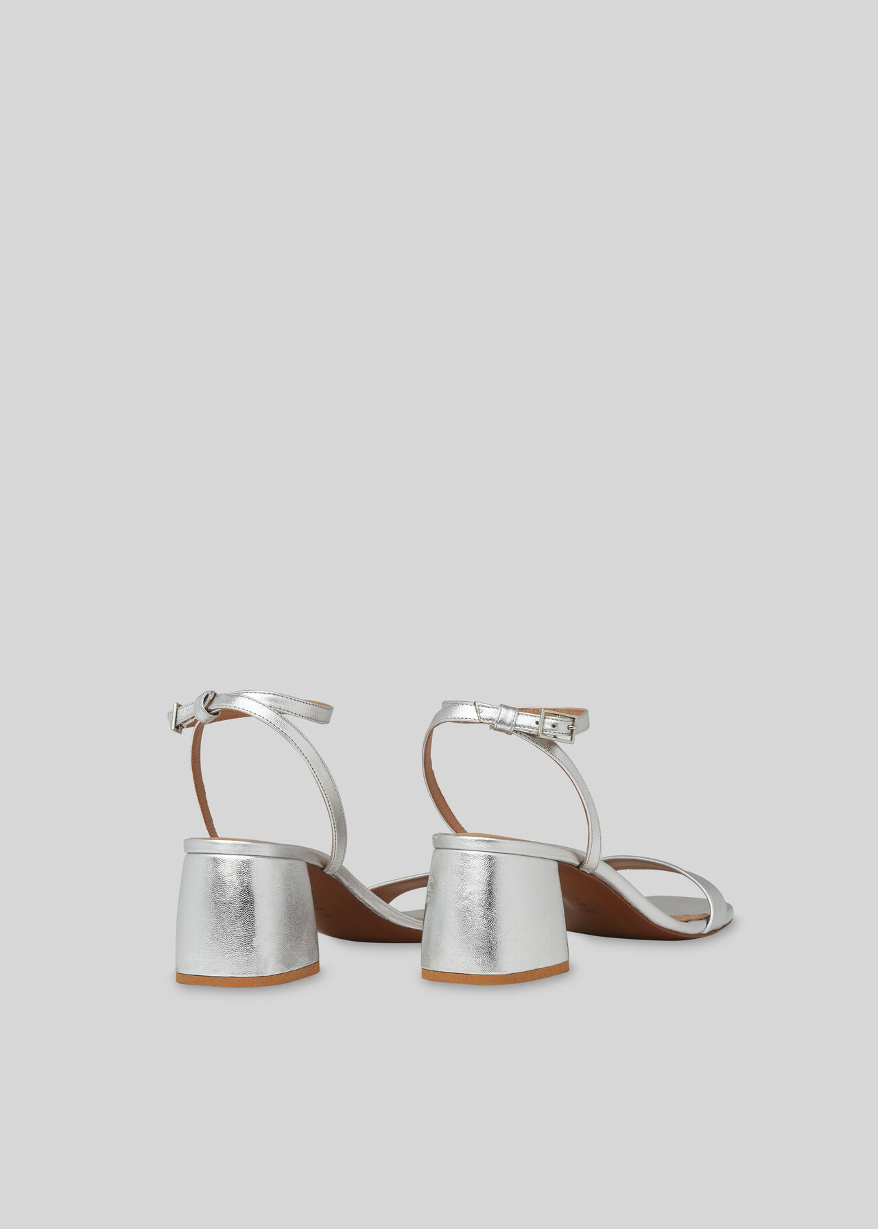 Hale Block Heel Sandal Silver