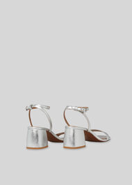 Hale Block Heel Sandal Silver