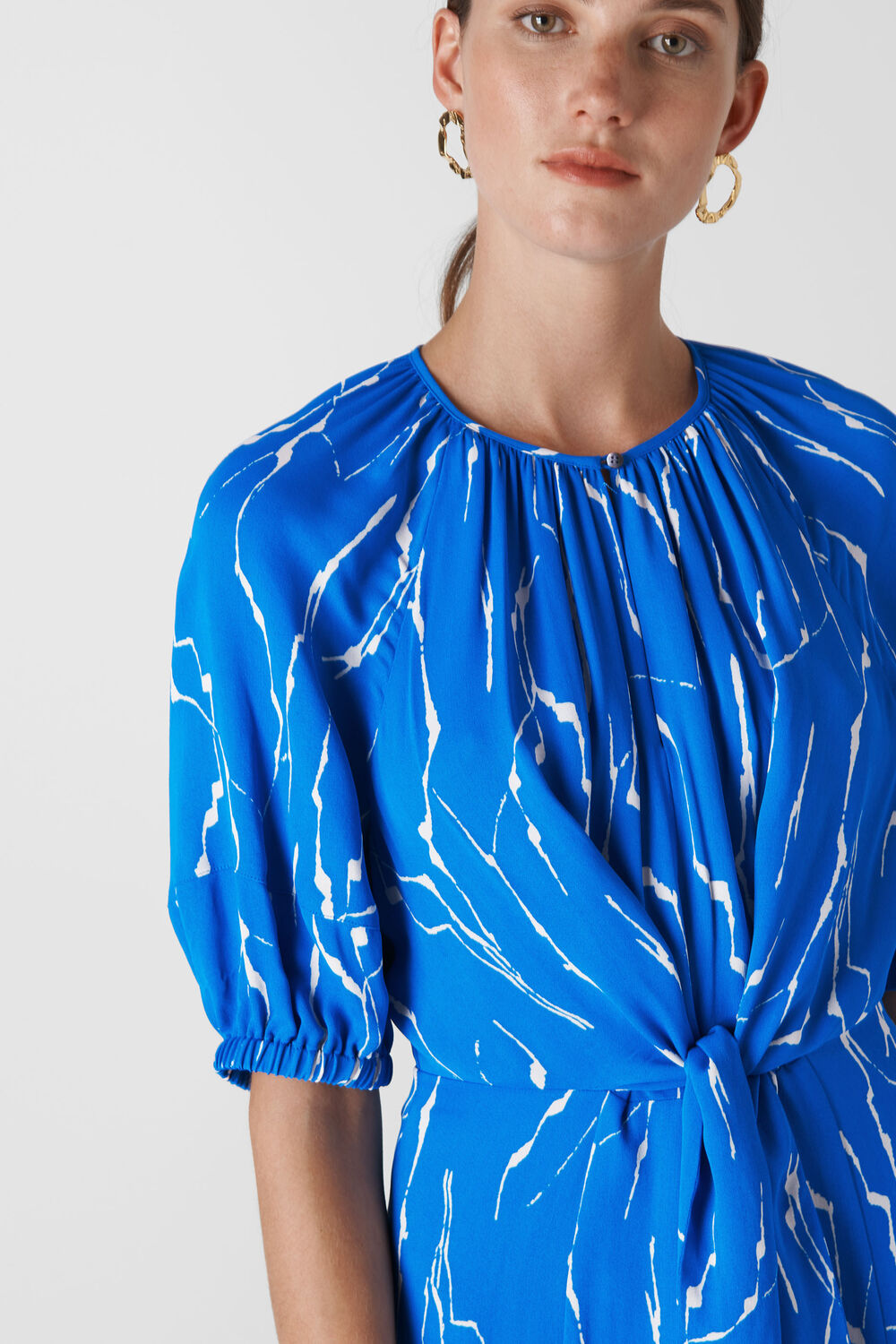 Monika Twig Print Dress Blue/Multi