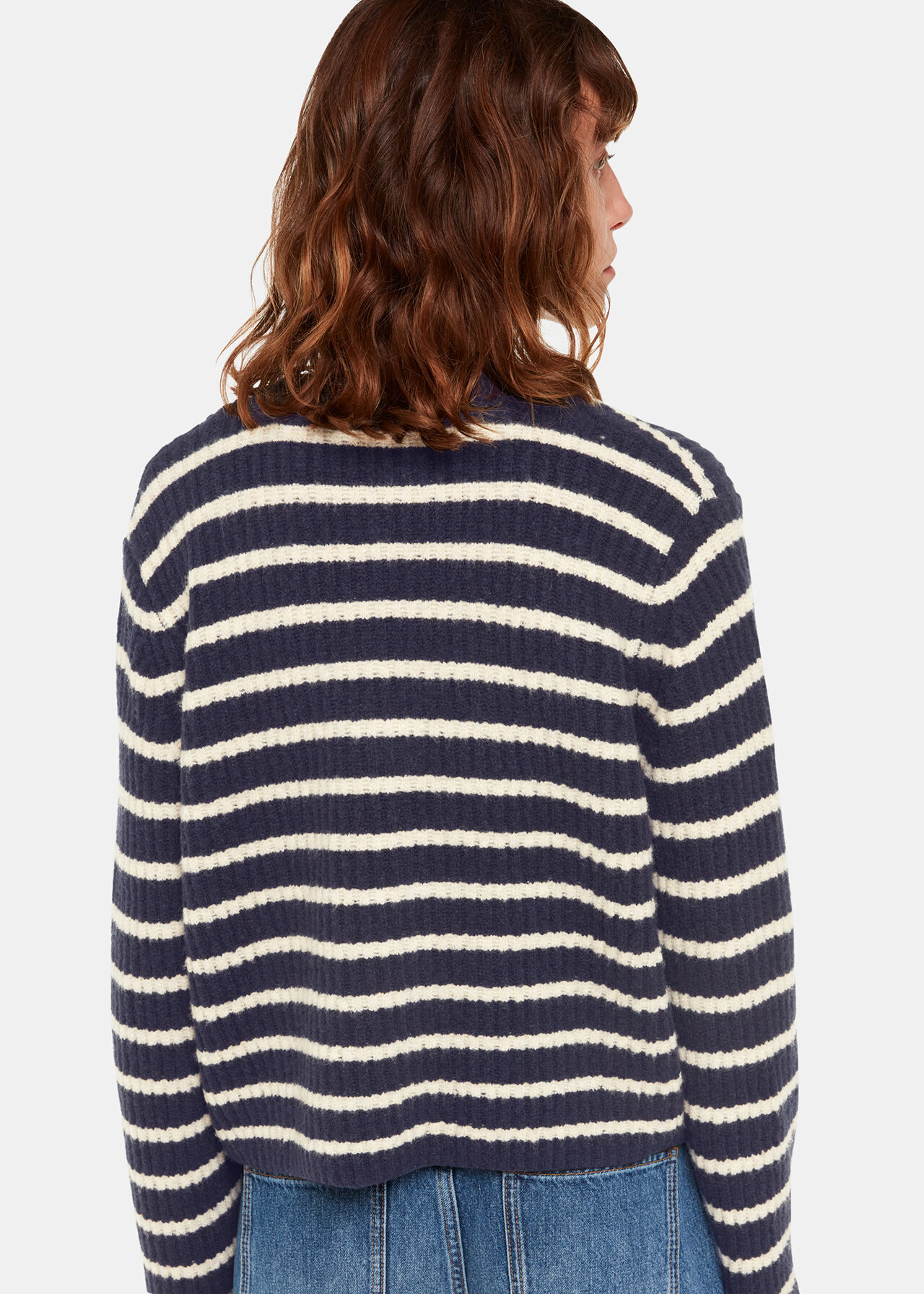 Wool Mix Stripe Cardigan