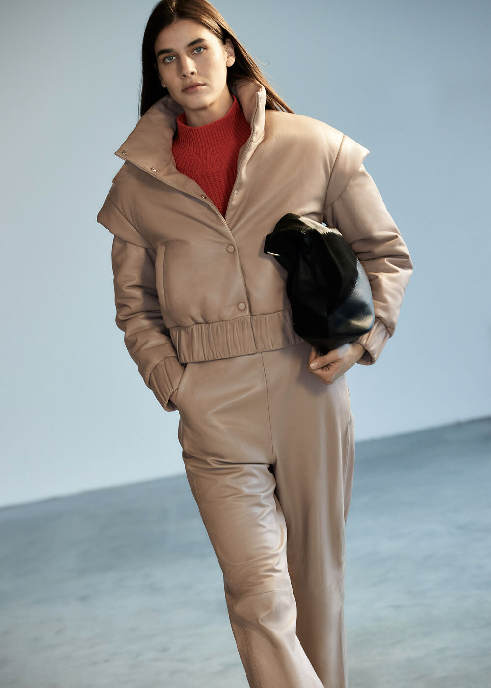 FINN LEATHER PUFFER JACKET
