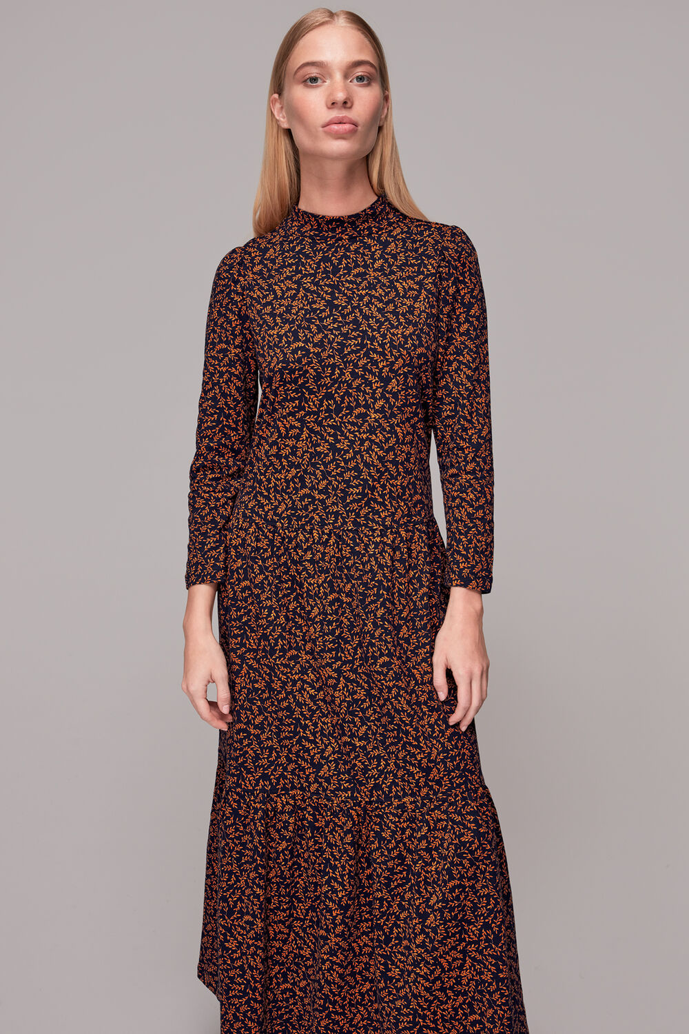 Autumn Leaves Jersey Dress