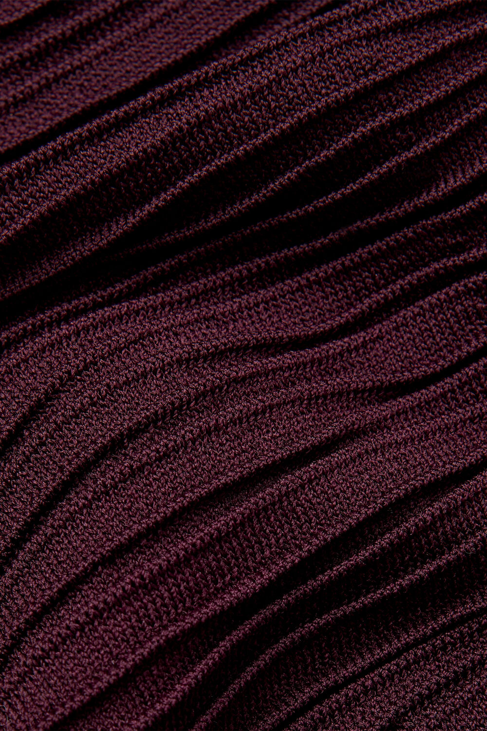 Funnel Neck Pleated Knit Dress
