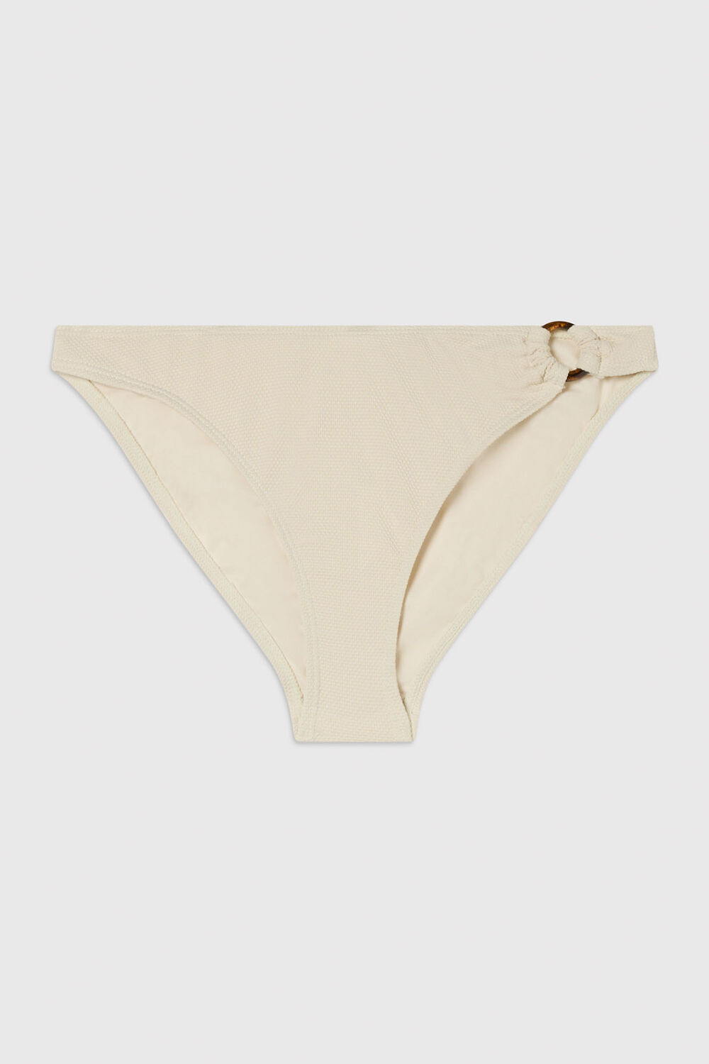 Ivory Ring Detail Bikini Bottom
