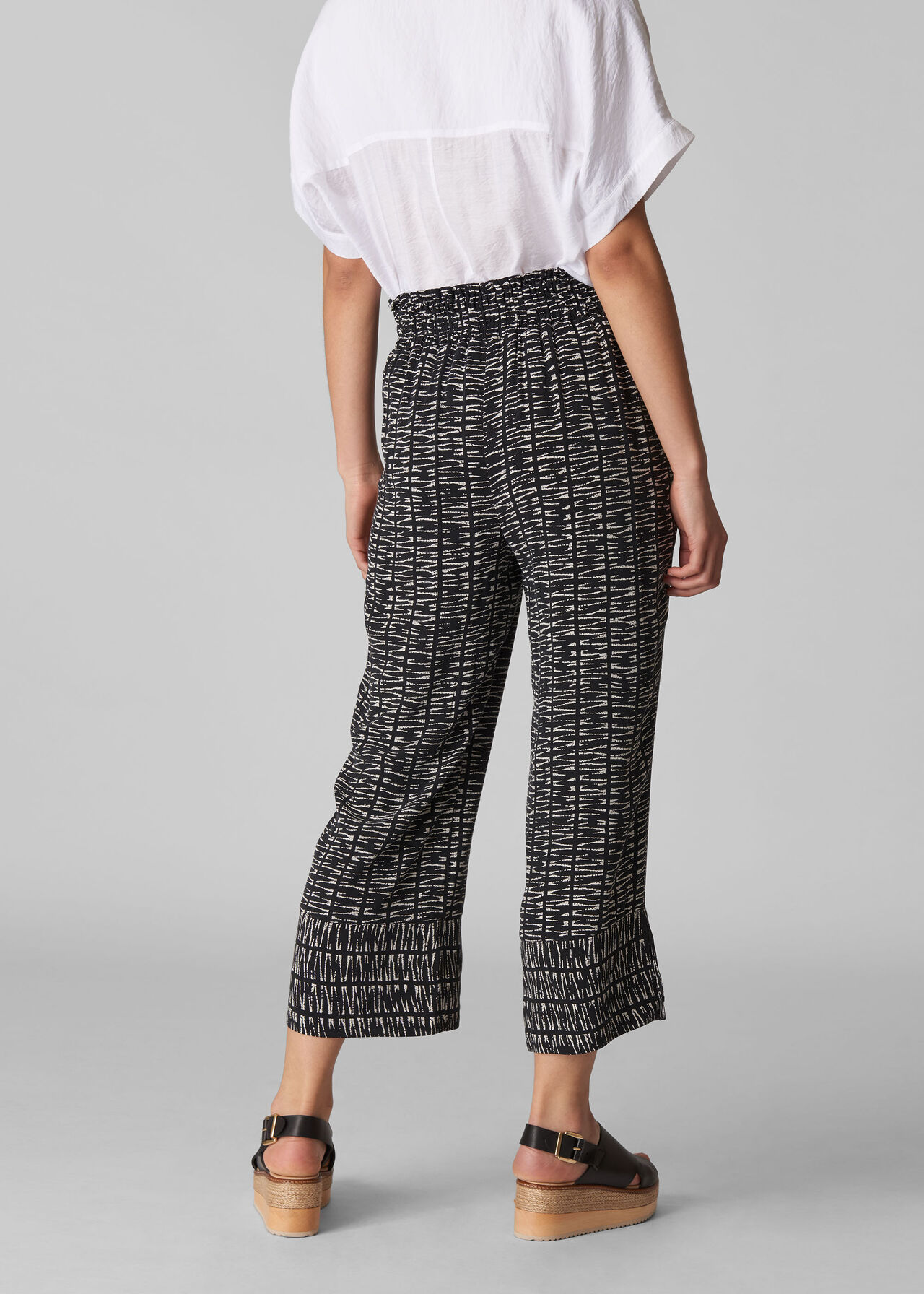 Sahara Printed Trouser Black and White