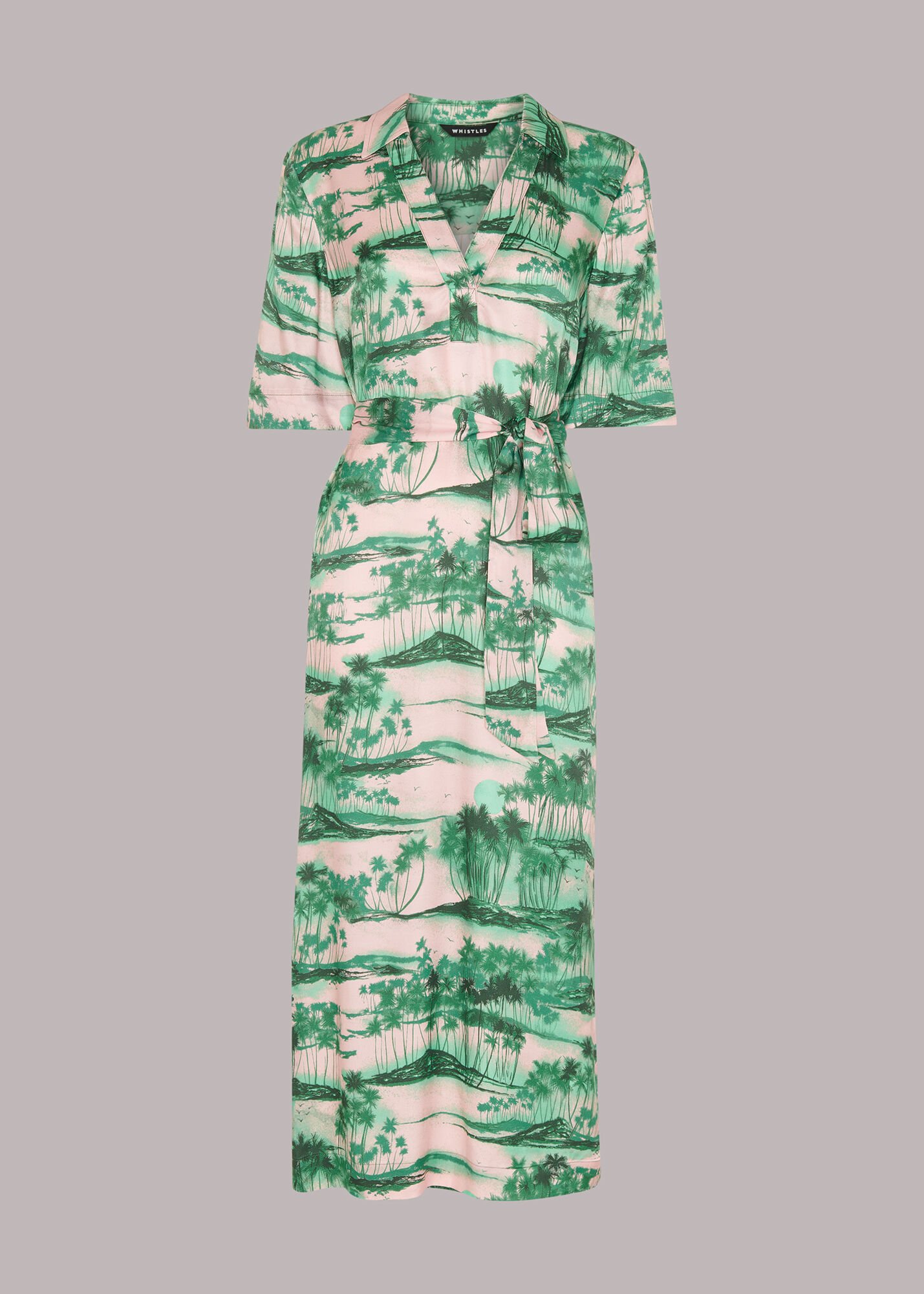 Whistles palm new arrivals print shirt dress