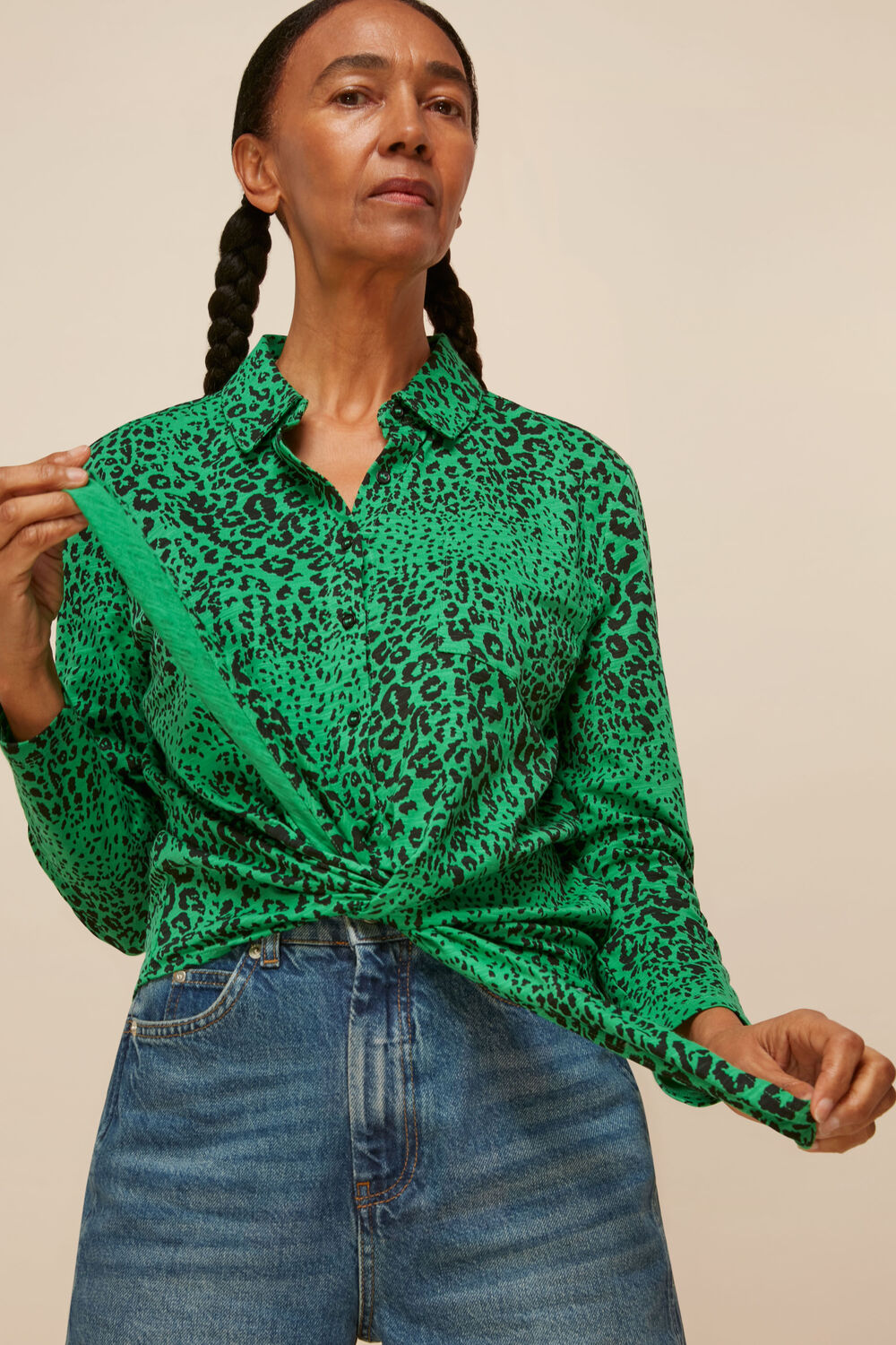 Speckled Animal Tie Shirt