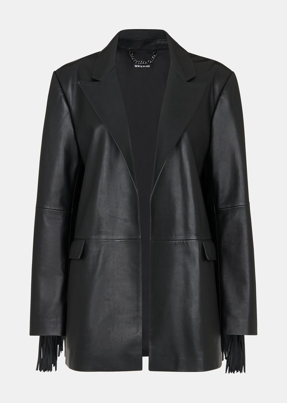 Gia Leather Fringed Jacket