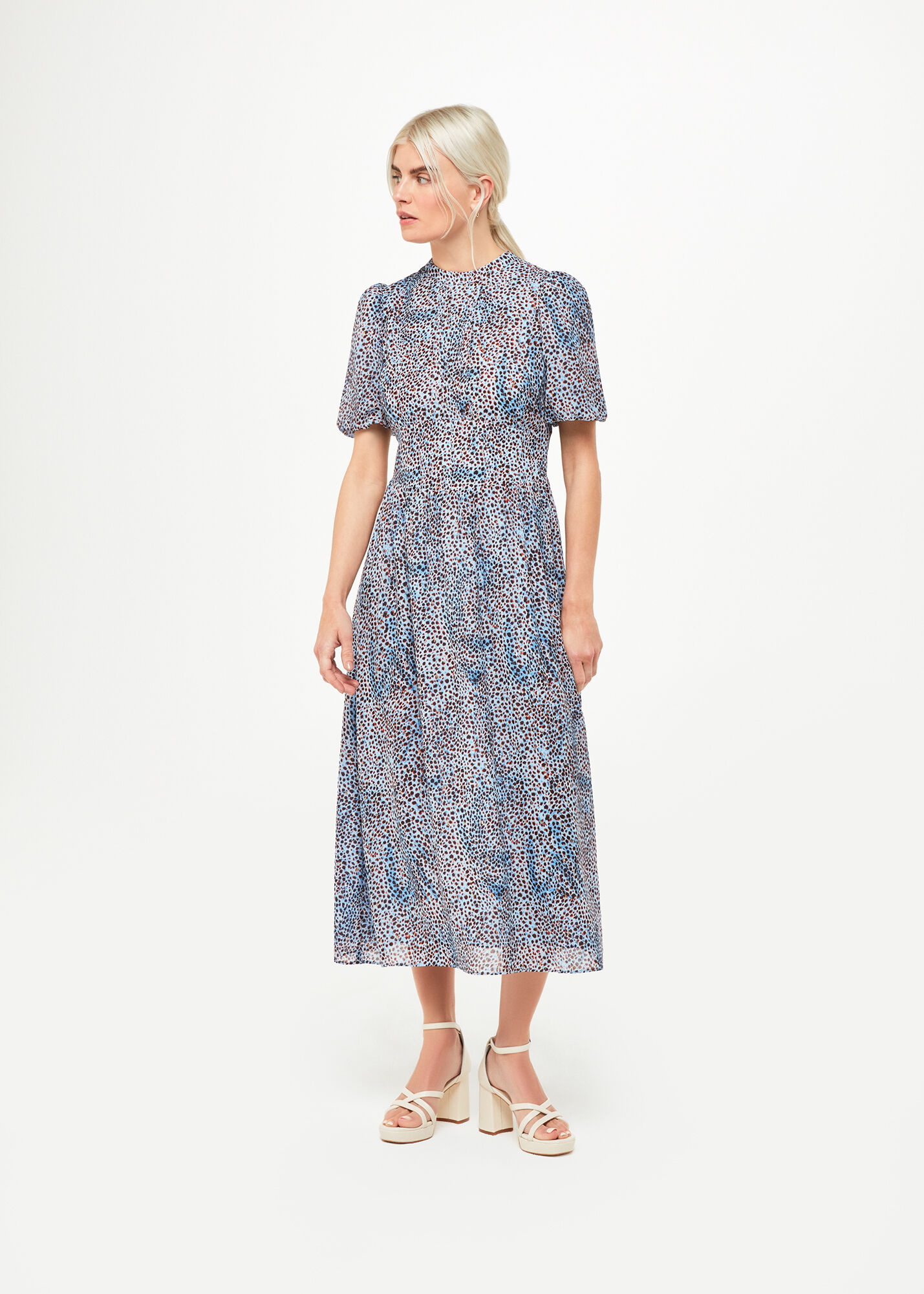 Blue Multi Ink Spot Blair Dress WHISTLES