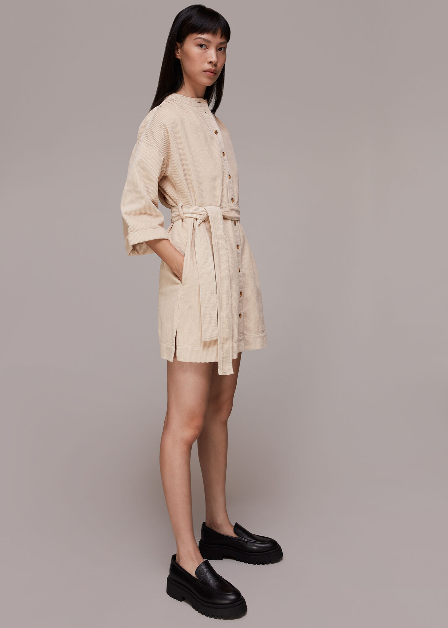 Ivory/Multi Cord Mini Dress | WHISTLES |