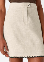 Linen Mix Mini Skirt