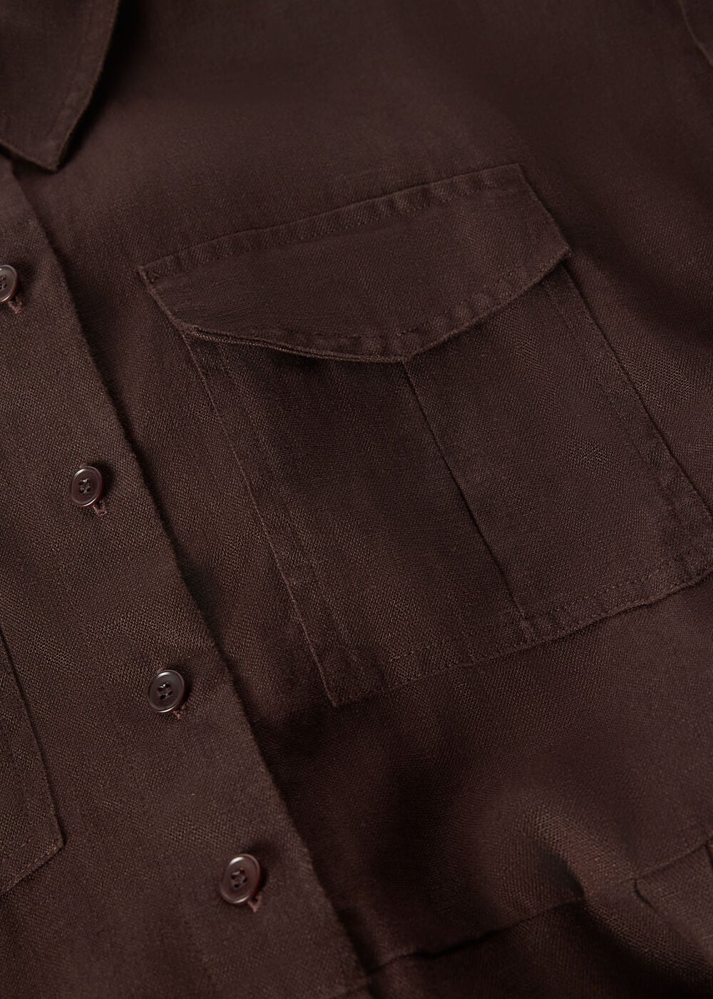 Pocket Detail Linen Playsuit