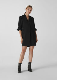 Sonia Frill Sleeve Dress Black