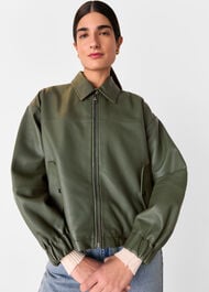 Frida Leather Bomber Jacket