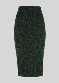 Animal Jacquard Tube Skirt Green/Multi