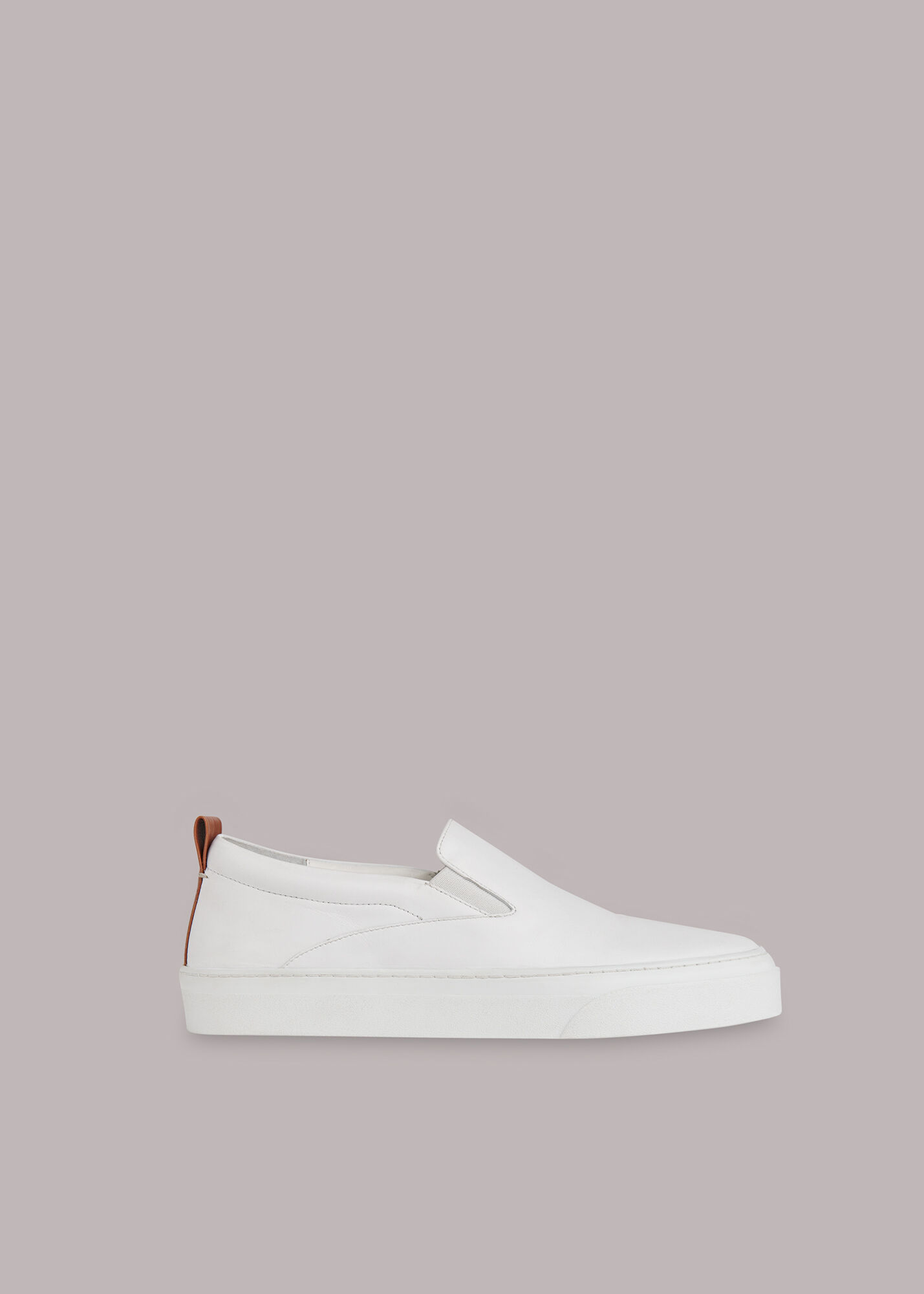 Leather slip on trainers womens sales
