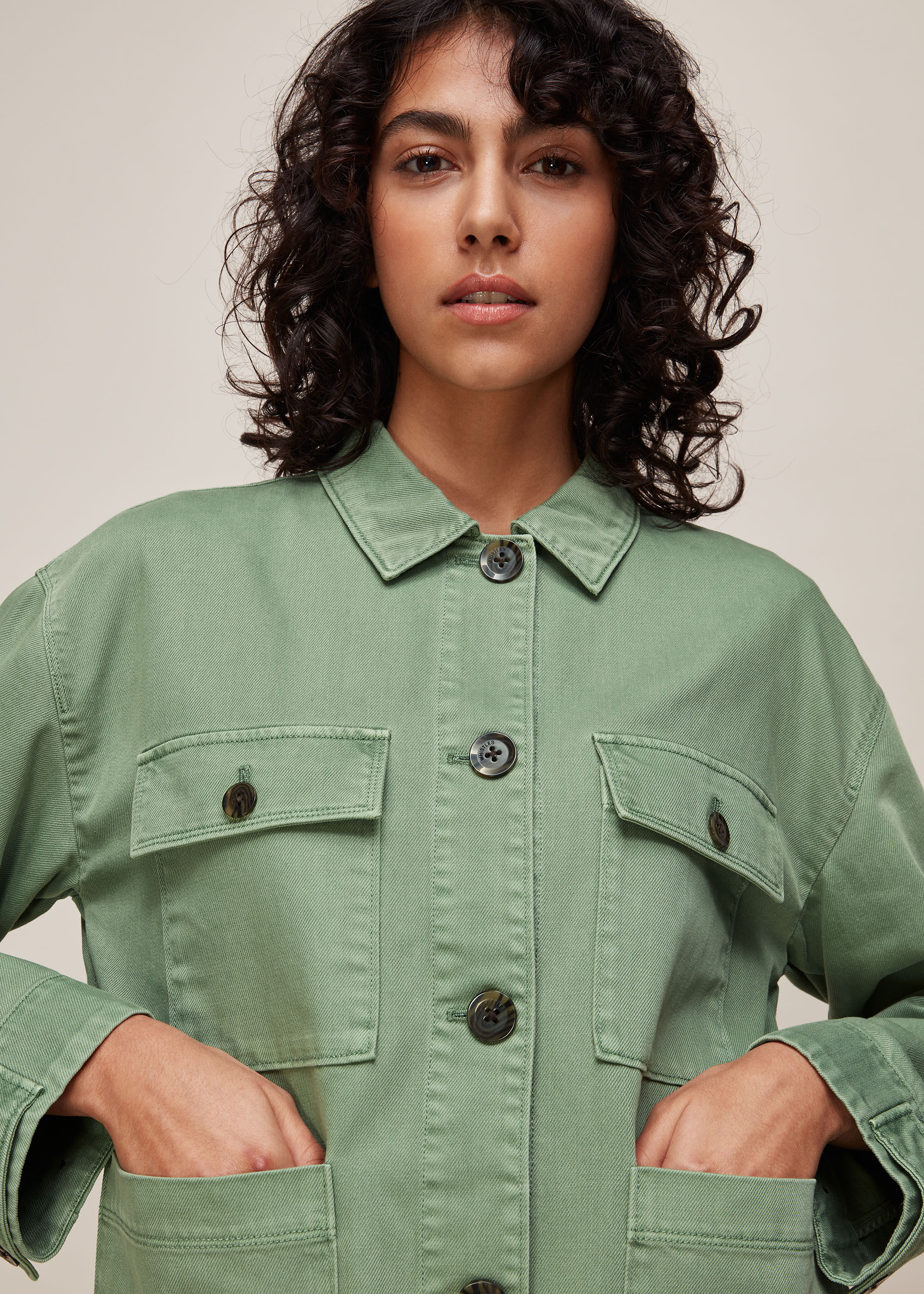 Whistles green hotsell jacket