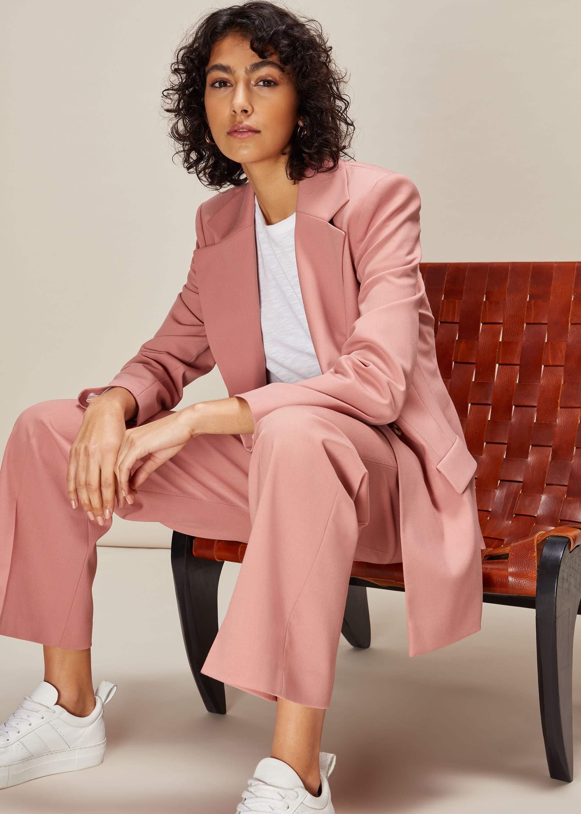 Dusky pink trouser suit clearance