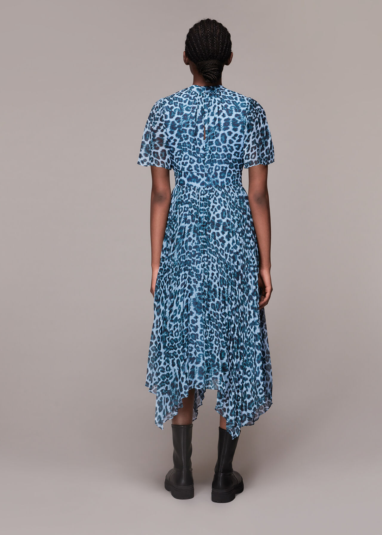 Jungle Cheetah Pleated Dress