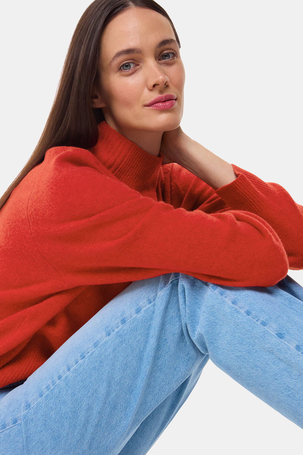 Funnel Neck Wool Knit