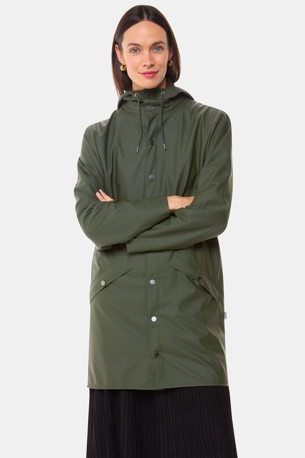 Dark Green Rains Long Jacket