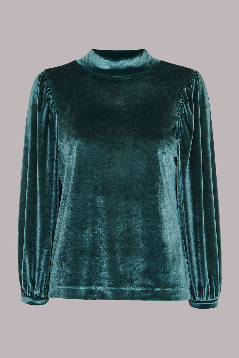 High Neck Velvet Top