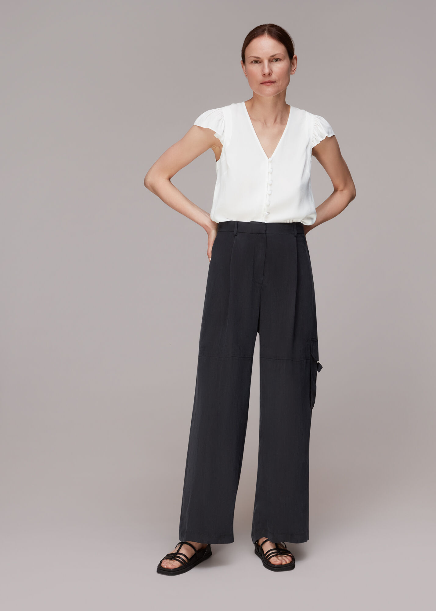 Santabelle Frill Top White