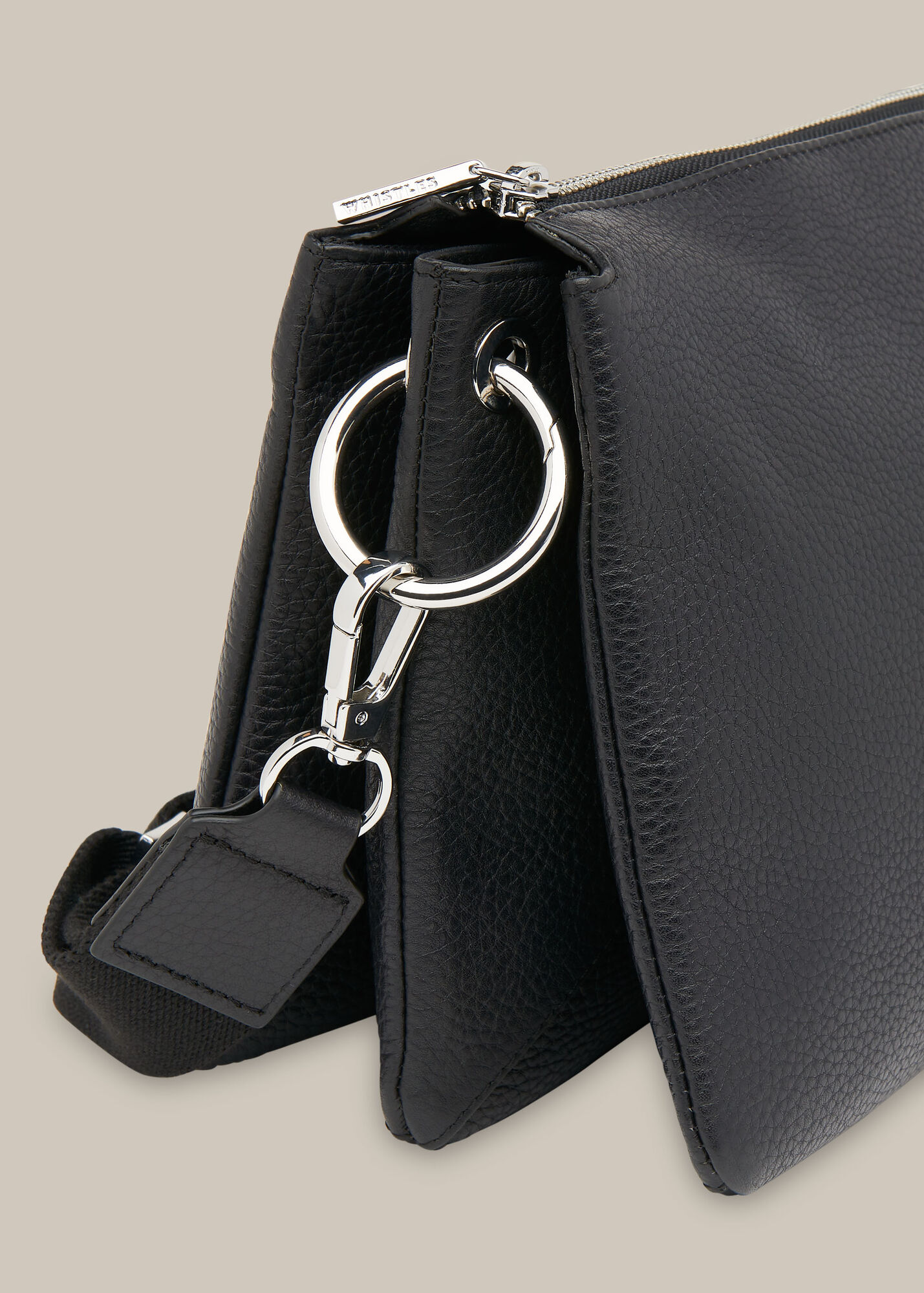 Black Katie Triple Pouch Bag WHISTLES