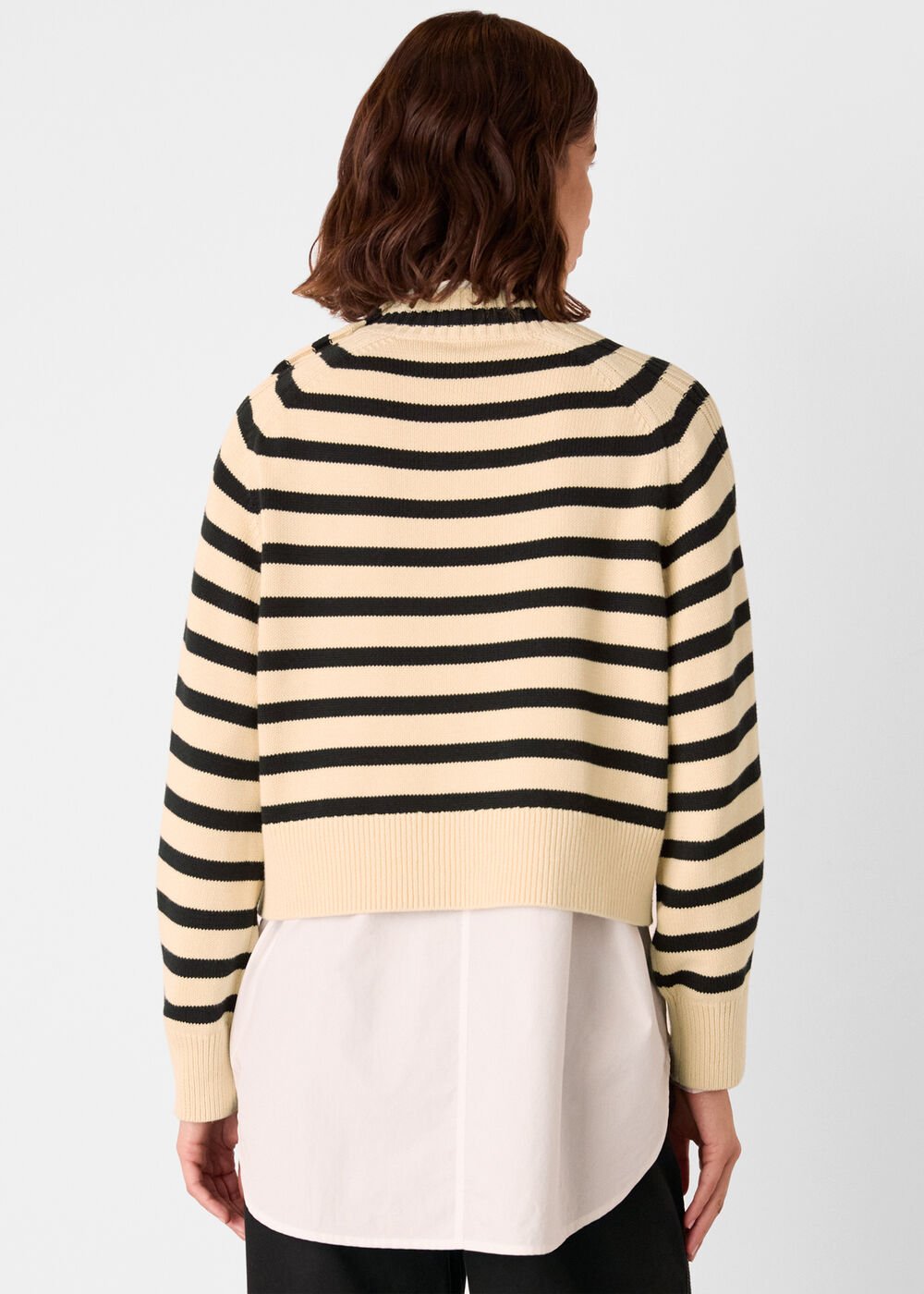 Stripe Detail Cotton Knit