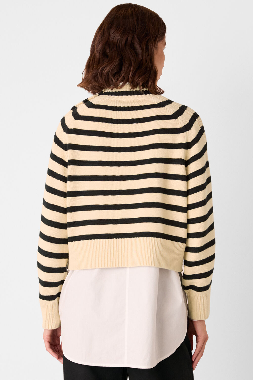 Stripe Detail Cotton Knit