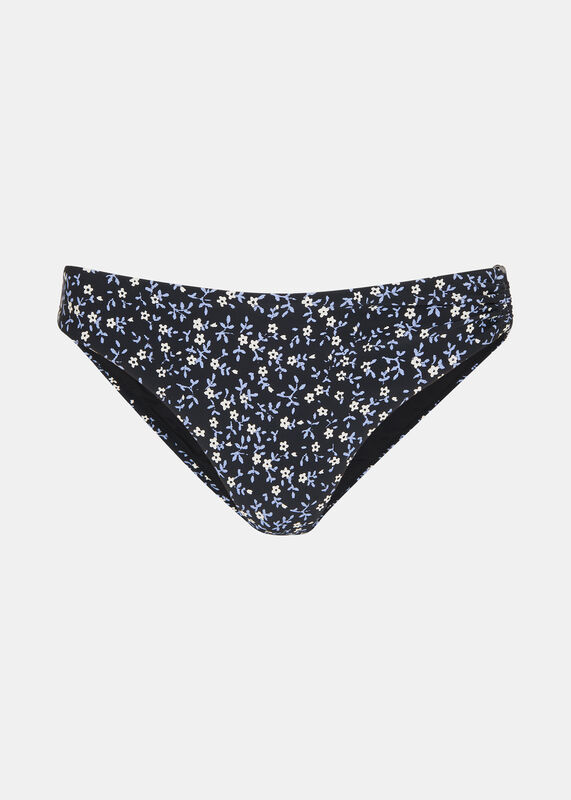 Black Forget Me Not Bikini Bottom