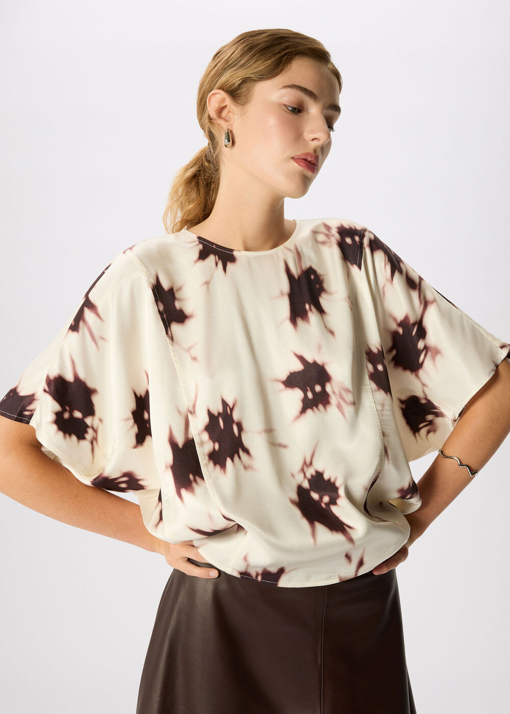 Shadow Floral Viscose Blouse