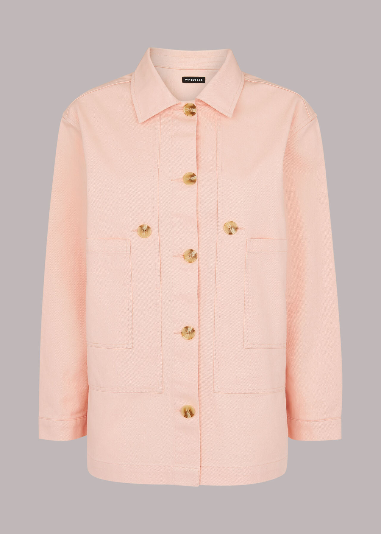Pale Pink Casual Cargo Jacket | WHISTLES