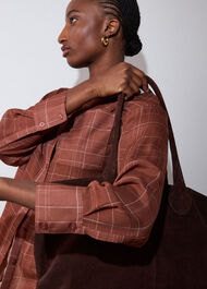 Etched Check Sheer Shirt