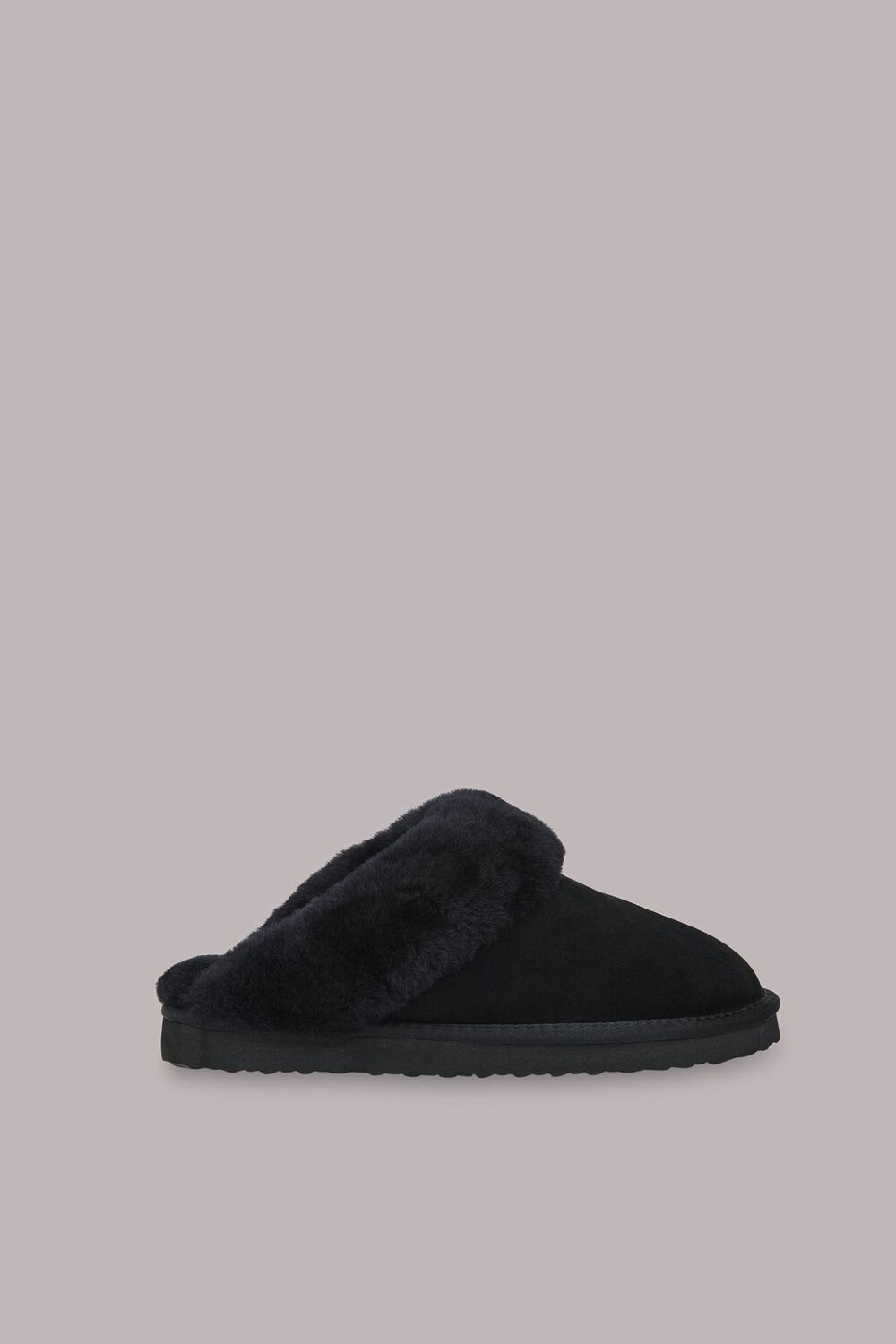Black Emilia Cuff Slipper