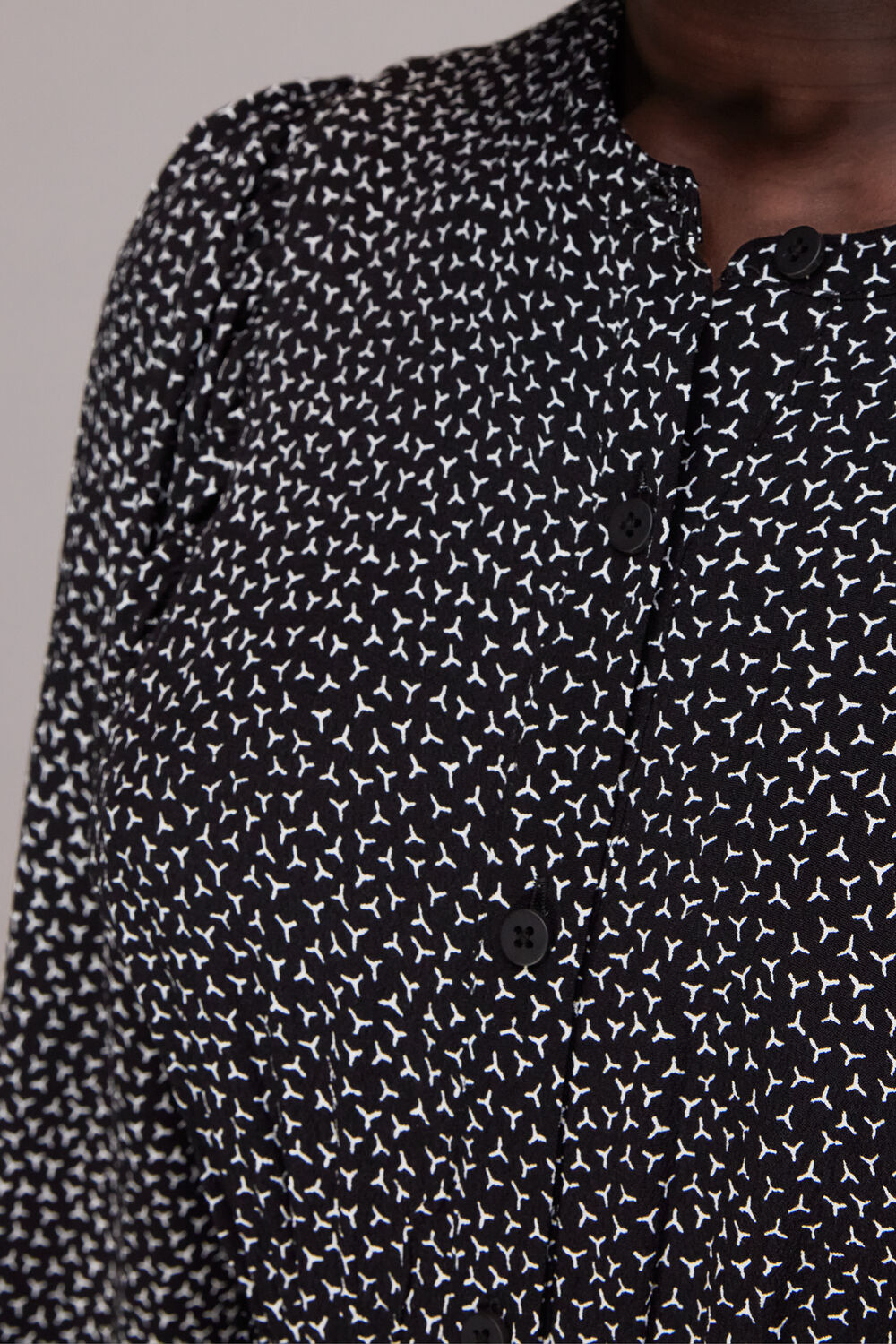 Scattered Y Print Midi Dress