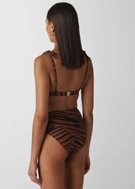 Zebra Print Bikini Top Multicolour