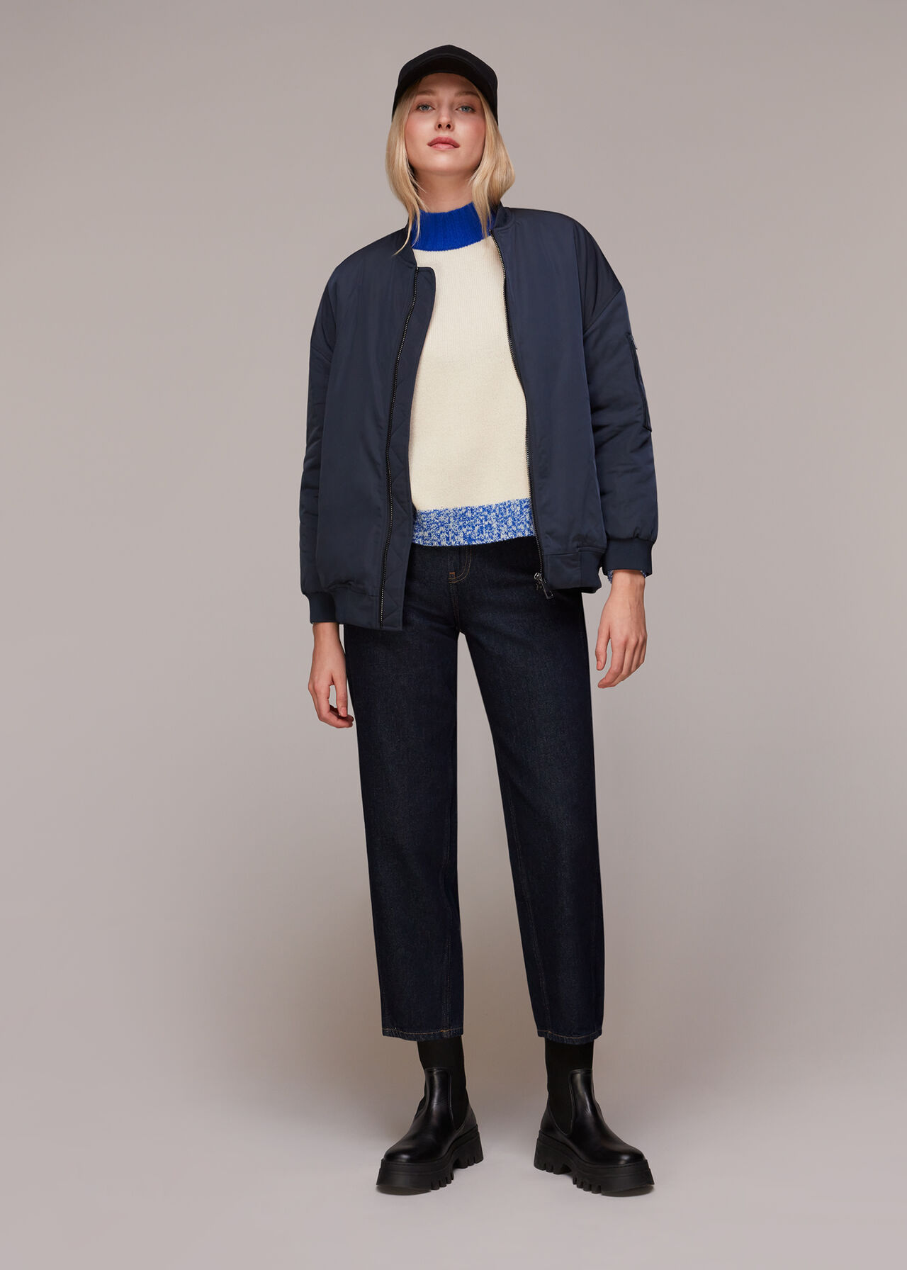 Mouline Trim Sweater