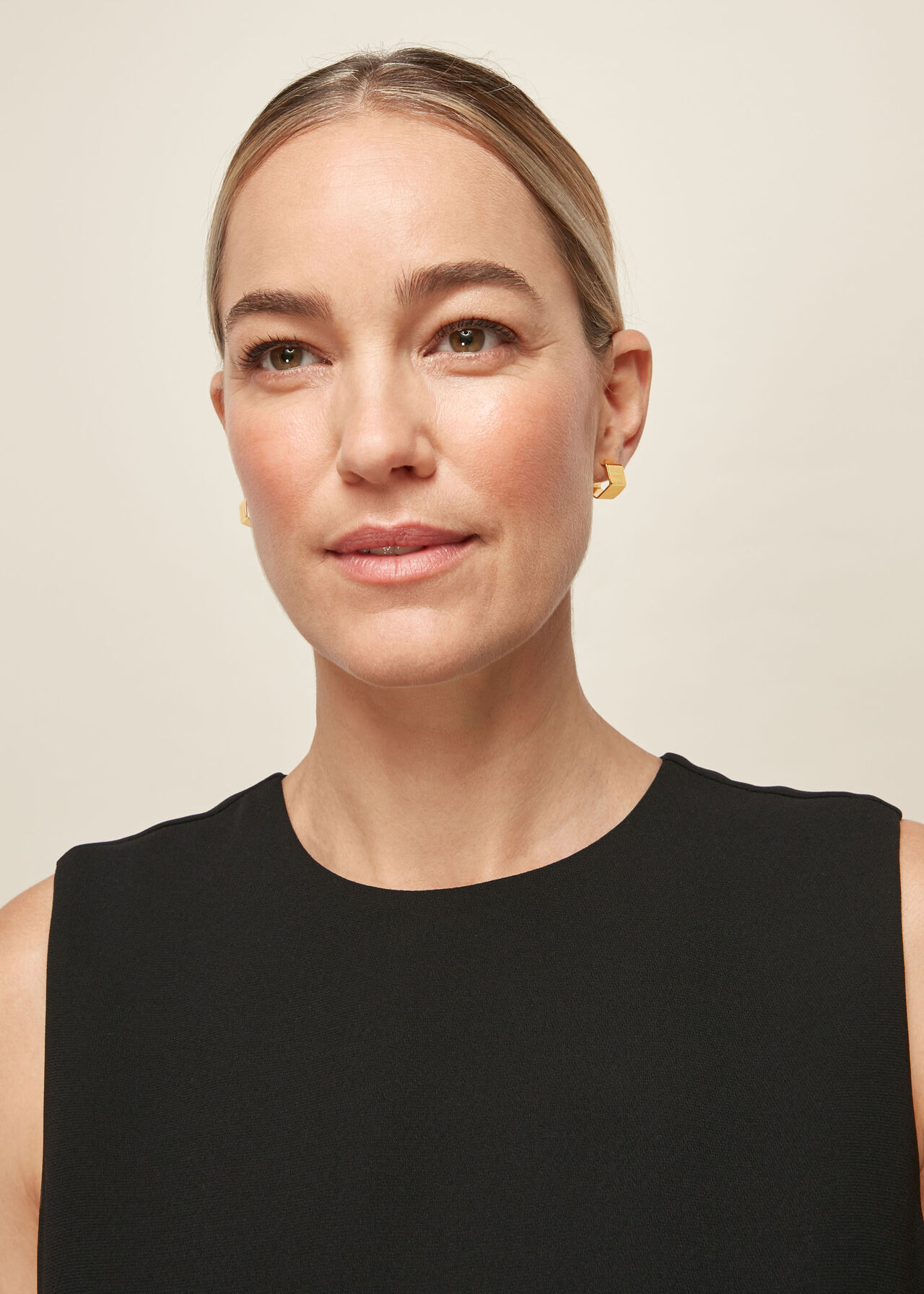 Hexagonal Hoop Earring